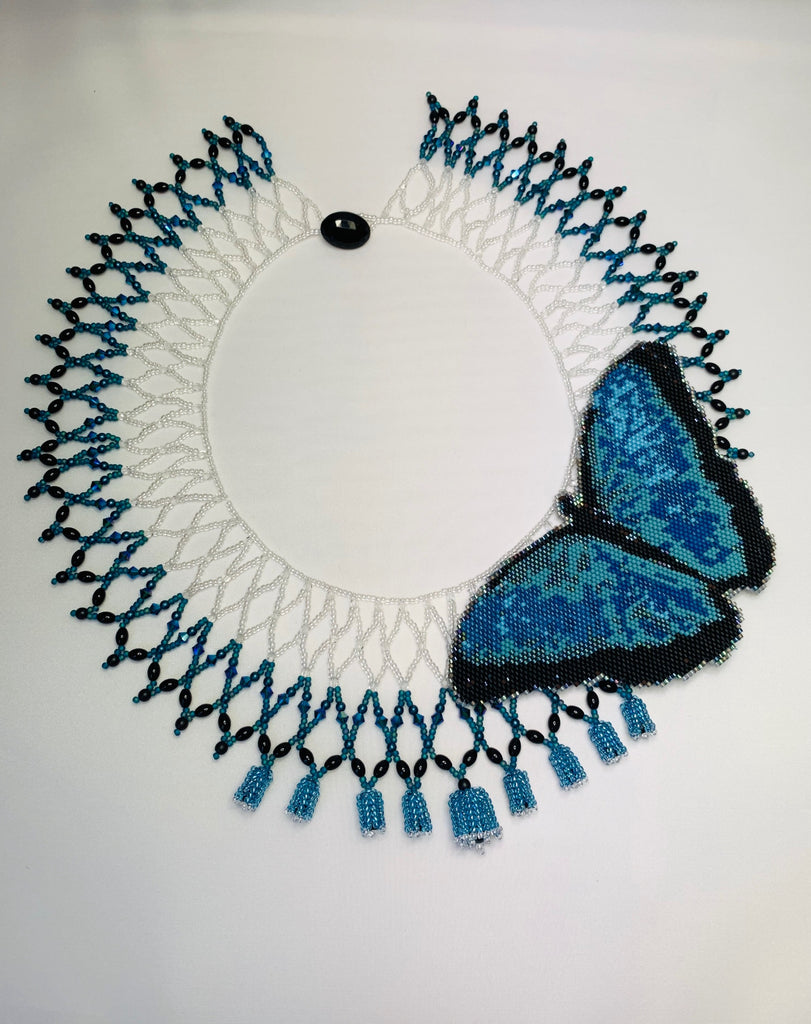 Butterfly and Bluebells Collar