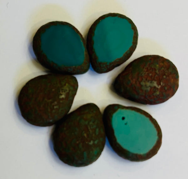 16x12 Czech Drop Flat Top Feature Beads