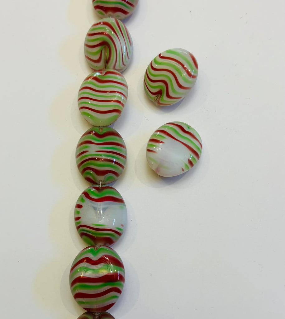 22x26 Press Glass Candy Strip Peppermint