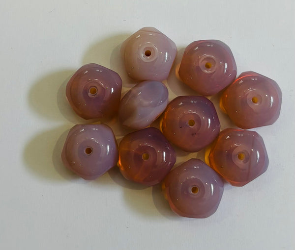 9x14 Donut Facetted Opal Rose
