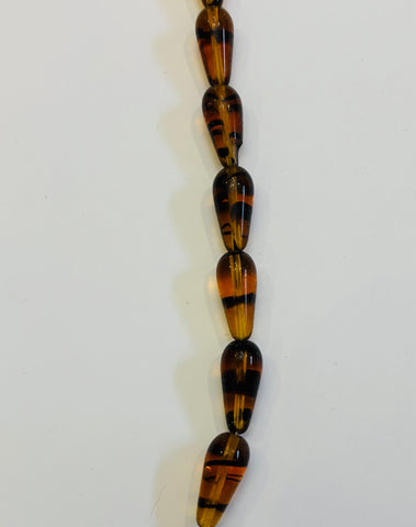 9x18 Amber Tiger Tear Drop