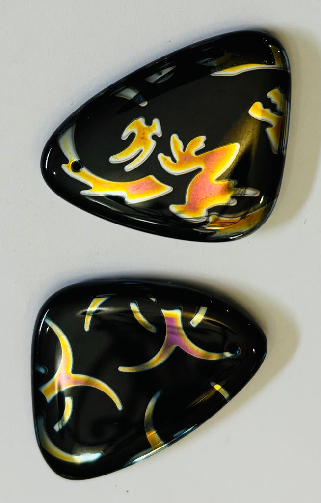Black Foil Pendant With Hole