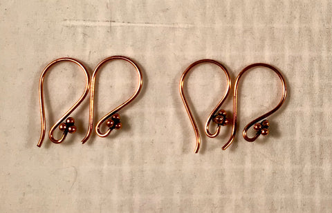 Ear Hooks Copper with flourish