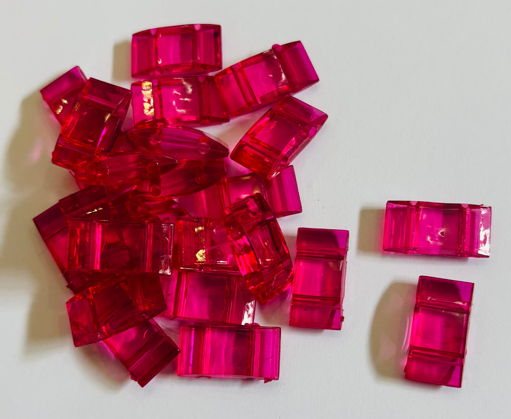 9x17 Acrylic Carrier Bead Fuchsia