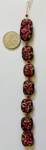 Handmade Lamp Work Bead Strand by Carli Hall