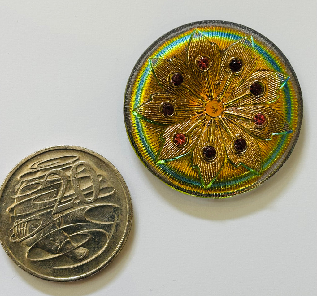 Large Glass Czech Cabochon