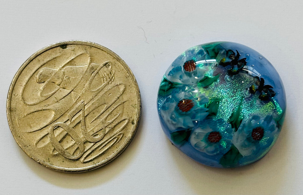 Handmade Lamp Work Cabochon Bead by Carli Hall