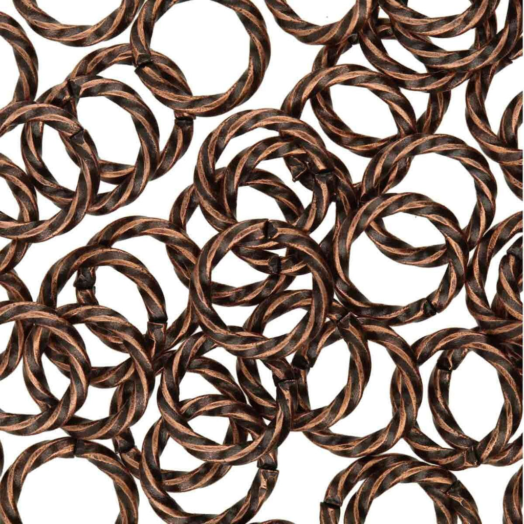 Jump Rings Twist Copper 8mm Pack 30