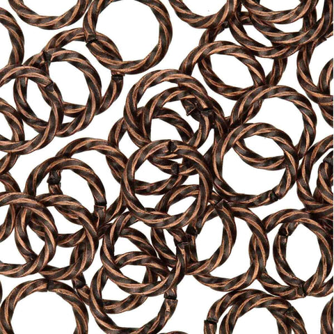 Jump Rings Twist Copper 8mm Pack 30