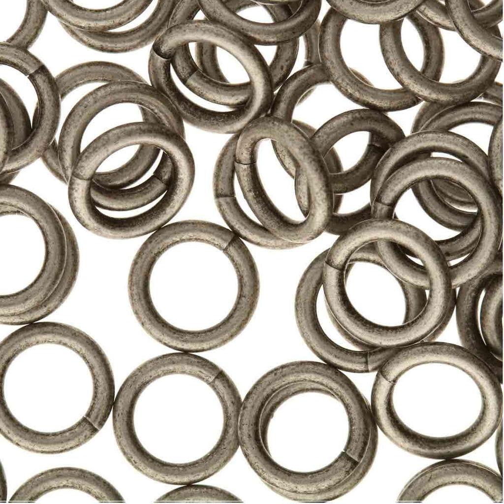 Jump Rings Antique Silver 6mm Pack 30