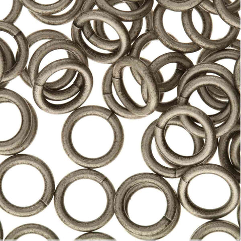 Jump Rings Antique Silver 6mm Pack 30