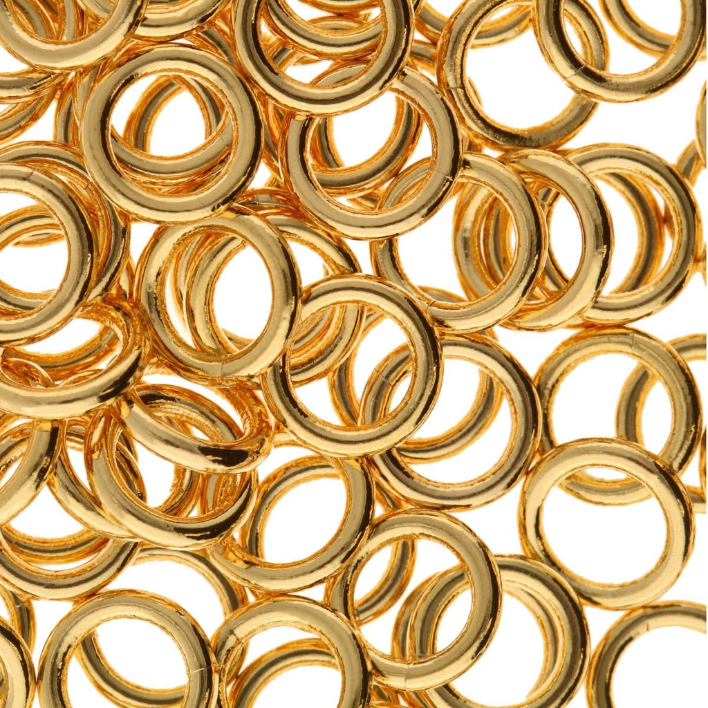 Jump Rings Gold 6mm Pack 30