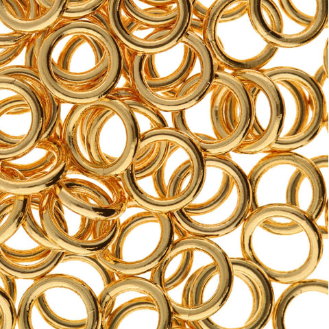 Jump Rings Gold 6mm Pack 30