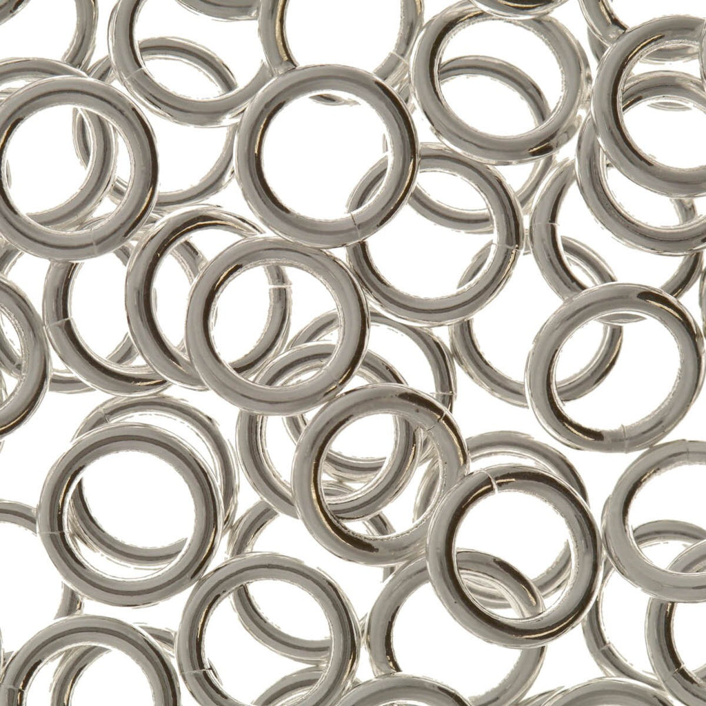 Jump Rings Silver 6mm Pack 30