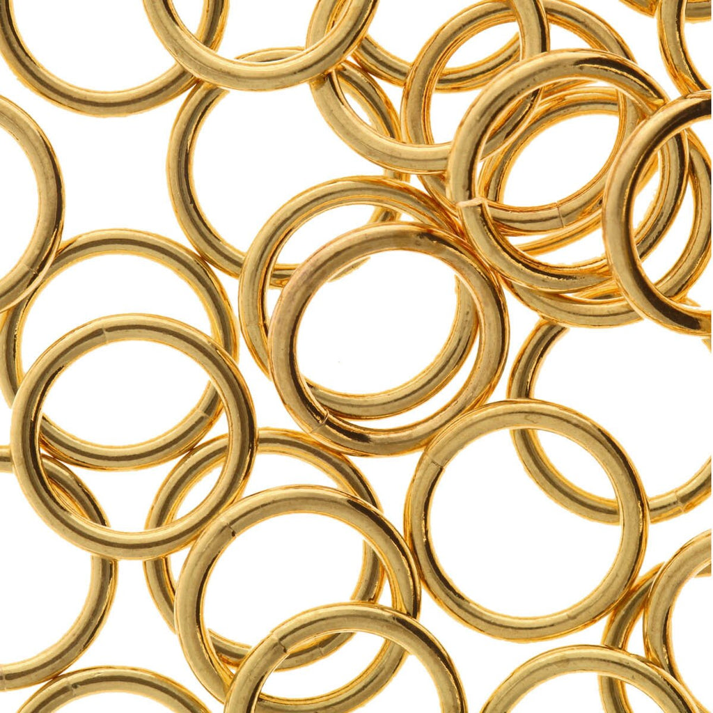 Jump Rings Gold 8mm Pack 30